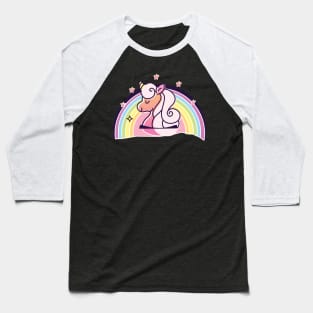 Unicorn and Rainbow Baseball T-Shirt